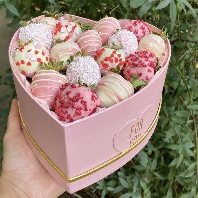 Бокс сердце М Pink
