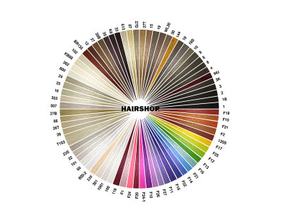 Hairshop Палитра цветов / Канекалон Аида