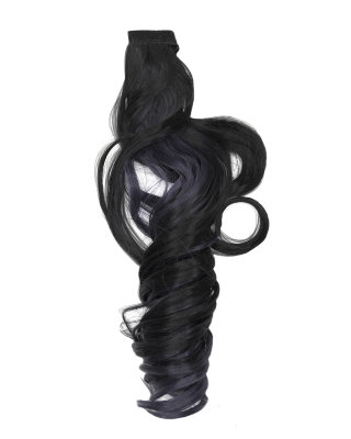 Hairshop Хвост на липучке HairUp! цвет 1B /Ф 28 52 см (75гр) SF (Черный/Серо-фиолетовый)
