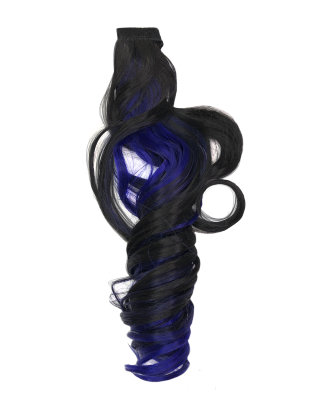 Hairshop Хвост на липучке HairUp! цвет 1B/С 22 52 см (75гр) SF (Черный/Синий)