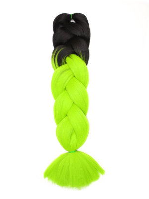 Hairshop Канекалон ШАДЭ 1/З 3 (Черный/салатовый)