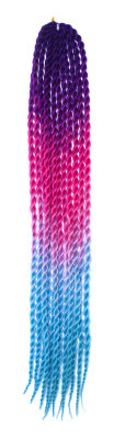 Hairshop Мамбо твист Ф 18/К 24/Г 16 55 см (Темно-фиолетовый/Розовый/Голубой)