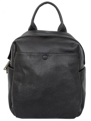 Рюкзак 8016 black жен. нат.кожа