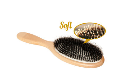 Hairshop Щетка  д/наращен. волос 230мм нат.щетина/бук SOFT, Корея